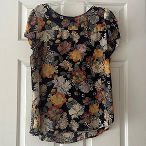 Loft Outlet Black Floral Blouse